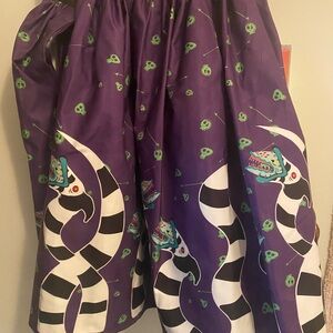 Purple RARE Beetlejuice Skirt with Unique Aesthetic Sandworm Pattern